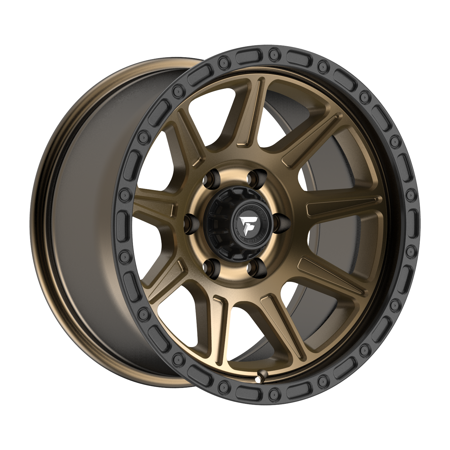Fittipaldi FT104 17X9 -12 5x5.00 Satin bronze with satin black lip