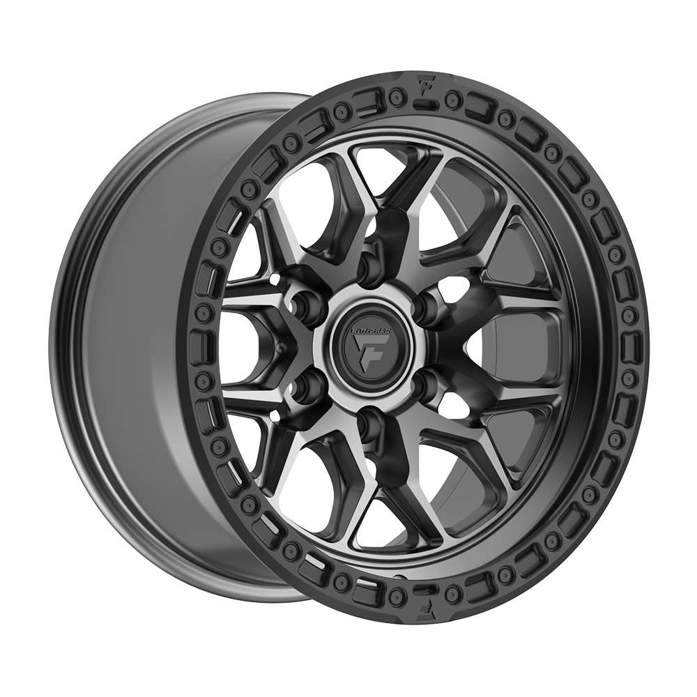 Fittipaldi FT112 17X9 -12 6x5.50 Satin Anthracite & Black Ring