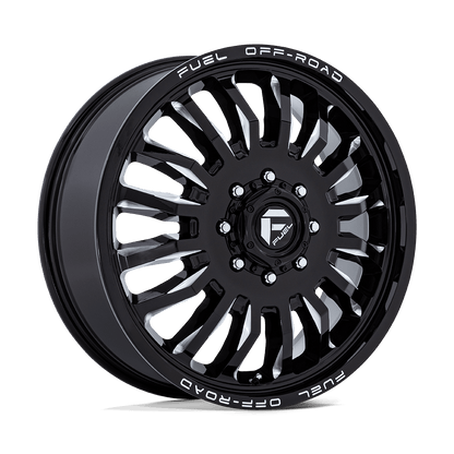 FUEL 1PC D868 ARC DUALLY 22X8.25 -240 8X165.1 GLOSS BLACK MILLED
