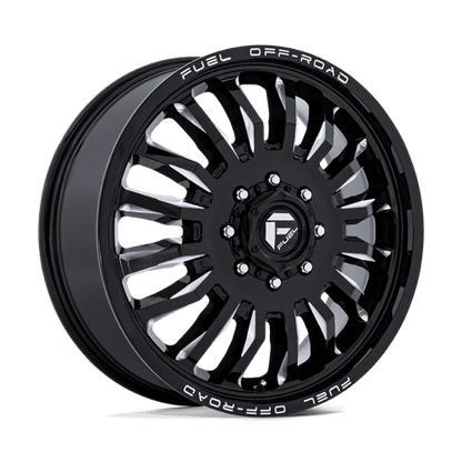 FUEL 1PC D868 ARC DUALLY 20X8.25 104 8X165.1 GLOSS BLACK MILLED
