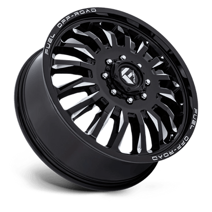 FUEL 1PC D868 ARC DUALLY 22X8.25 104 8X165.1 GLOSS BLACK MILLED