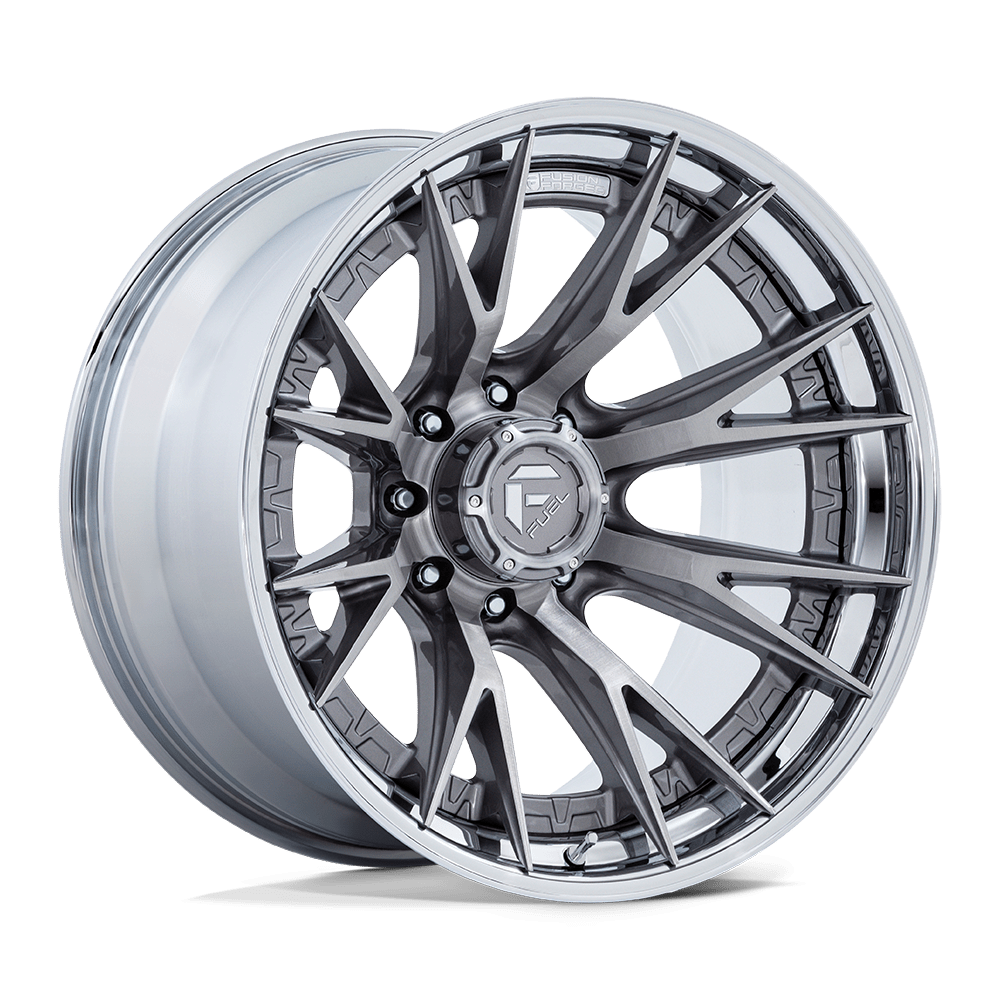 FUEL 1PC FC402 CATALYST 24x12 -44 8x165.1 PLATINUM W/ CHROME LIP