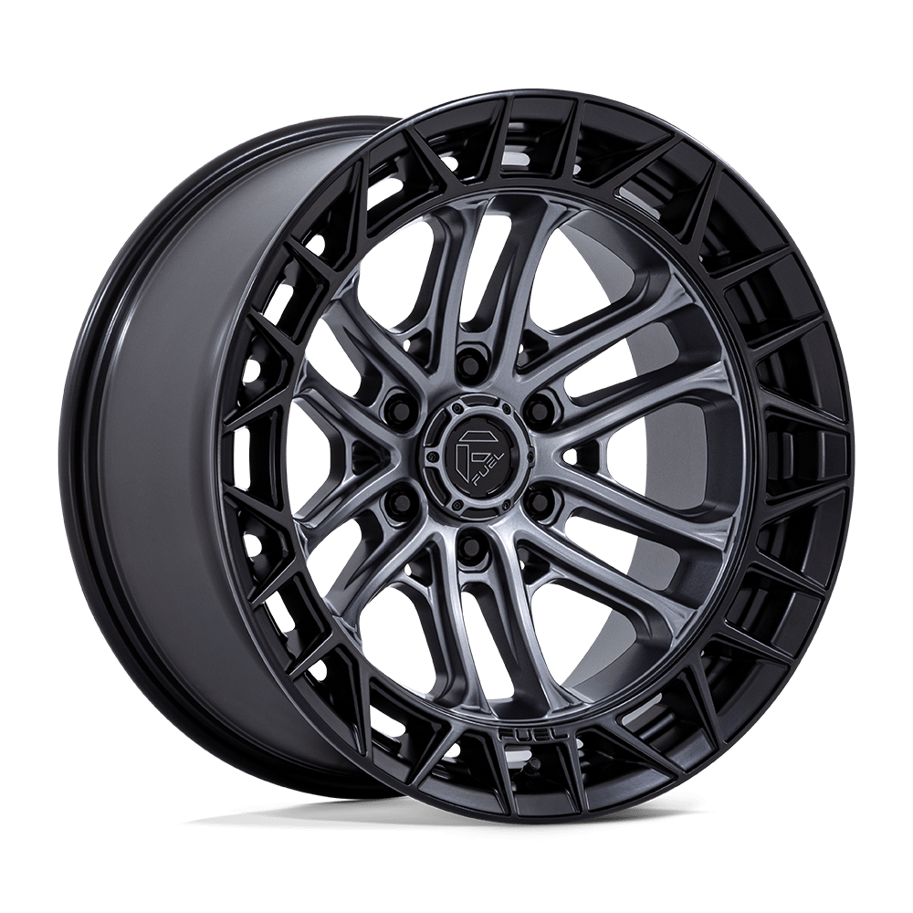 FUEL 1PC FC874 CELSIUS 17x9 -12 6x139.7 MATTE GUNMETAL W/ M-BLK LIP