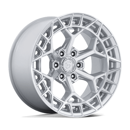 FUEL 1PC FC873 CHARGER 22X12 -44 5X127 GLOSS SILVER W/ MACHINED FACE