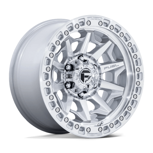 FUEL 1PC D883 COVERT 20X9 1 8X170 SILVER W/ MACHINED FACE