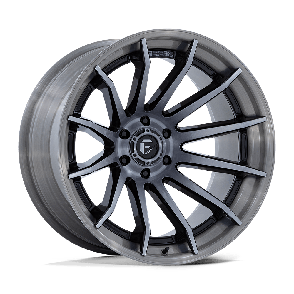FUEL 1PC FC403 BURN 20x9 1 6x139.7 GLOSS BLACK BRUSHED DARK TINT