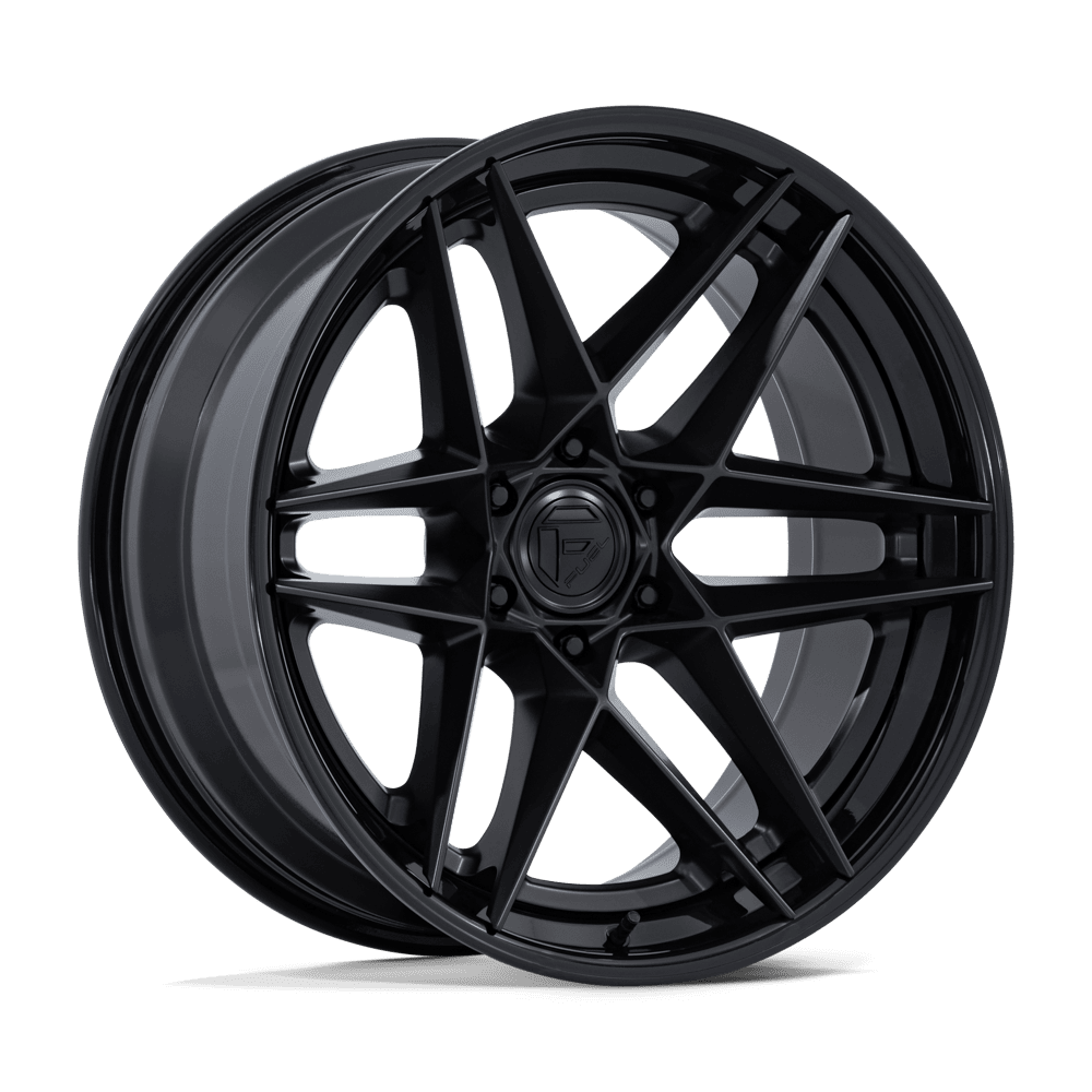 Fuel 1Pc FC408 FLIGHT - 22x10 -18mm 6x139.7 MATTE BLACK W/ GLOSS BLACK LIP Wheel | FC408MB22106818N