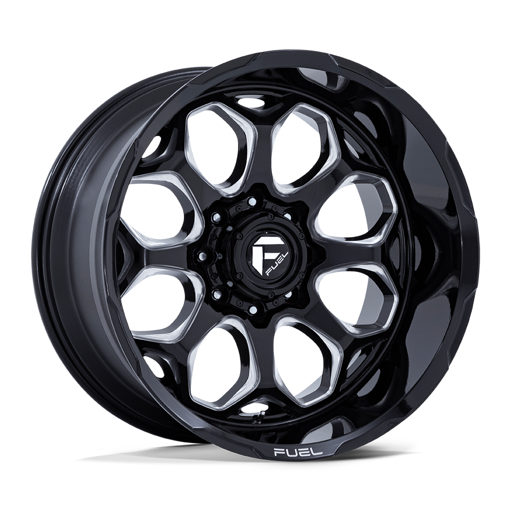 Fuel 1Pc FC862 SCEPTER - 20x10 -18mm 8x180 GLOSS BLACK MILLED Wheel | FC862BE20108818N