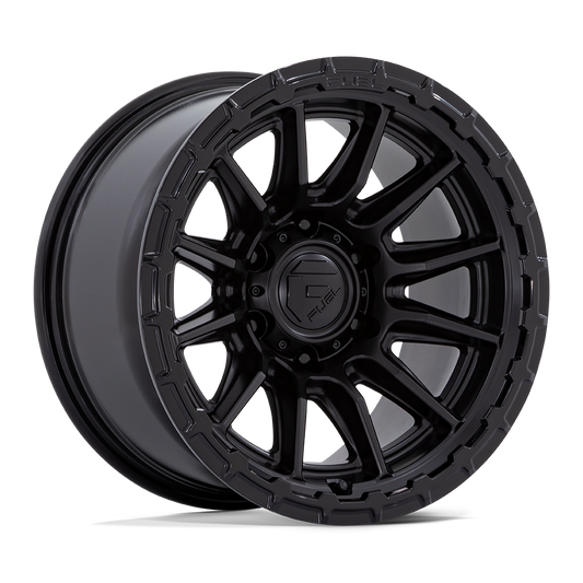 FUEL 1PC FC866 PISTON 20x10 -18 5x127 BLACKOUT W/ GLOSS BLACK LIP