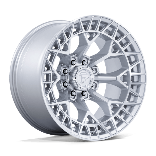 FUEL 1PC FC873 CHARGER 20x10 -18 8x165.1 GLOSS SILVER W/ MACHINED FACE