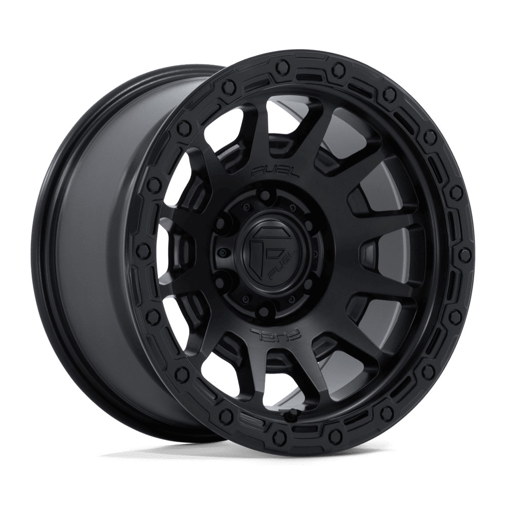 FUEL 1PC FC884 FORTRESS 18x9 20 6x135 MATTE BLACK W/ GLOSS BLACK LIP