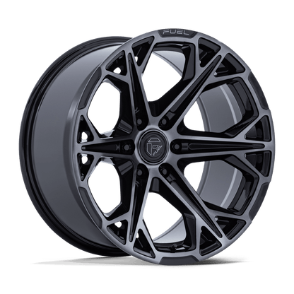 FUEL 1PC FC886 HAMMERHEAD 20X9 1 6X135 GLOSS BLACK DARK TINTED CLEAR