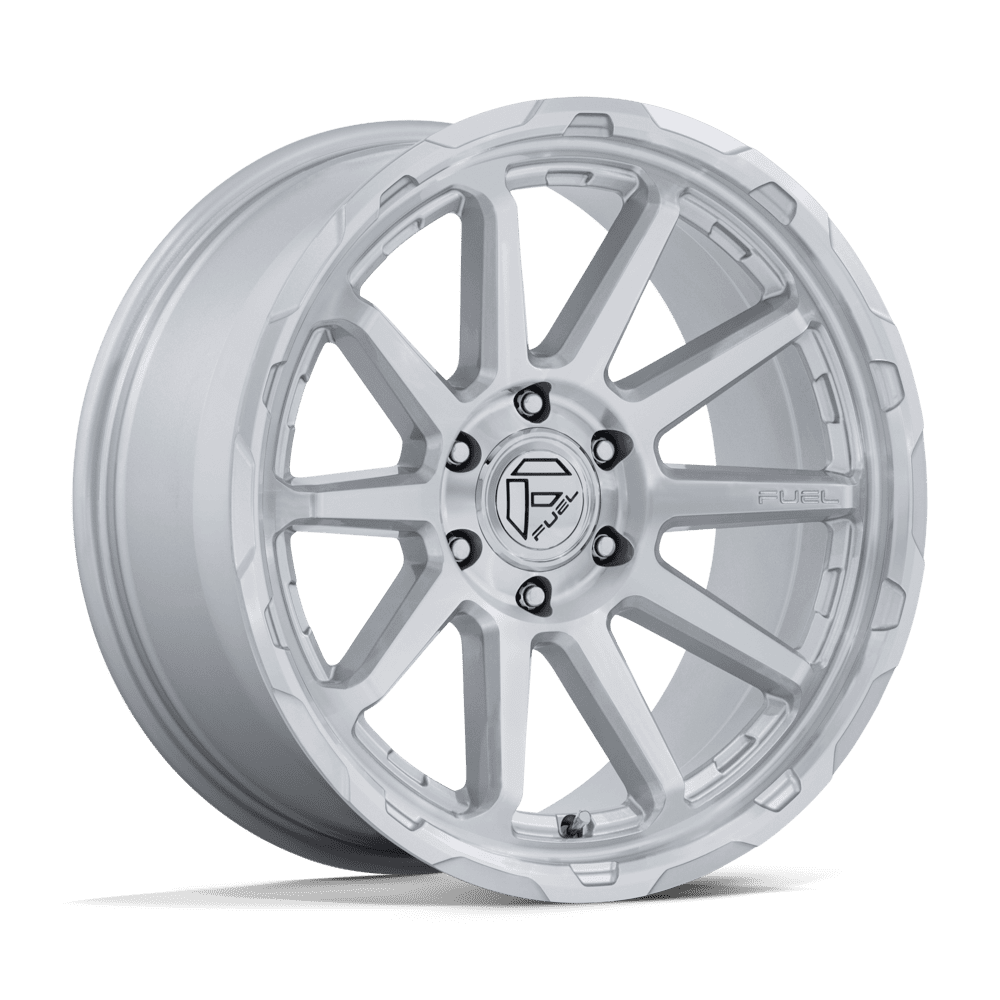 FUEL 1PC FC887 CIRCUIT 20X10 -18 6X135 GLOSS SILVER W/ MACHINED FACE