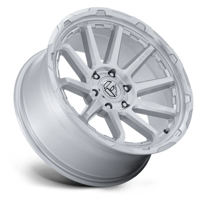 FUEL 1PC FC887 CIRCUIT 18X9 1 6X135 GLOSS SILVER W/ MACHINED FACE