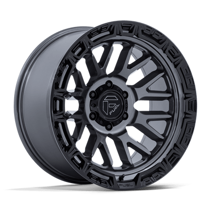 FUEL 1PC FC890 RAIL 20X9 1 6X135 GLOSS GUNMETAL W/ G-BLK LIP