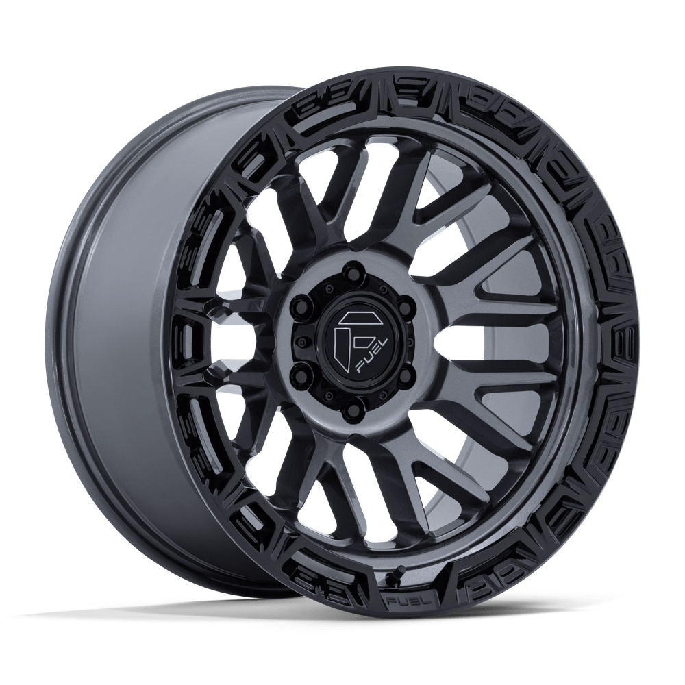 FUEL 1PC FC890 RAIL 20X10 -18 6X139.7 GLOSS GUNMETAL W/ G-BLK LIP