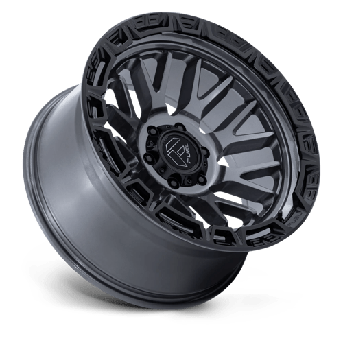FUEL 1PC FC890 RAIL 20X9 1 6X135 GLOSS GUNMETAL W/ G-BLK LIP