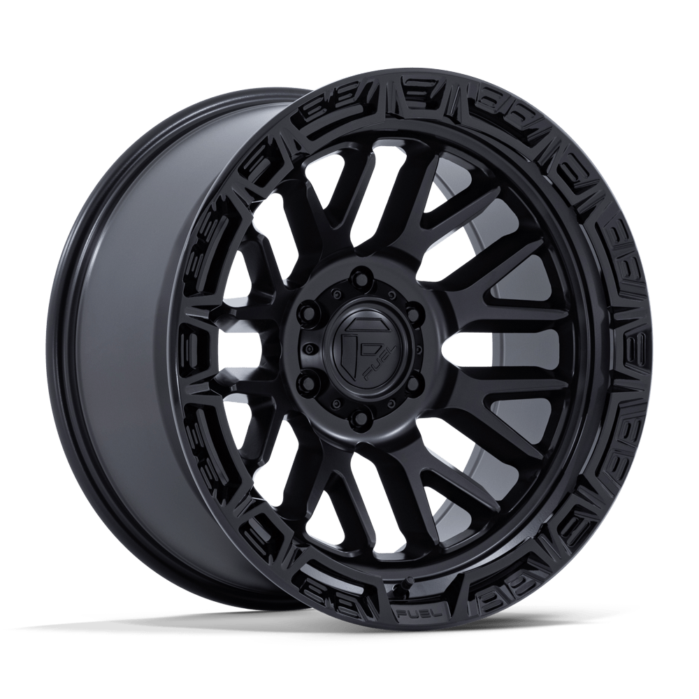 FUEL 1PC FC890 RAIL 20X9 1 6X135 MATTE BLACK W/ GLOSS BLACK LIP