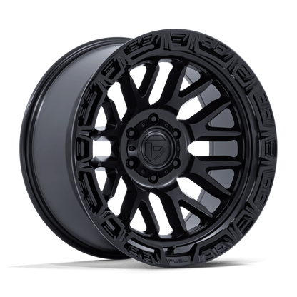 FUEL 1PC FC890 RAIL 20X9 1 5X127 MATTE BLACK W/ GLOSS BLACK LIP