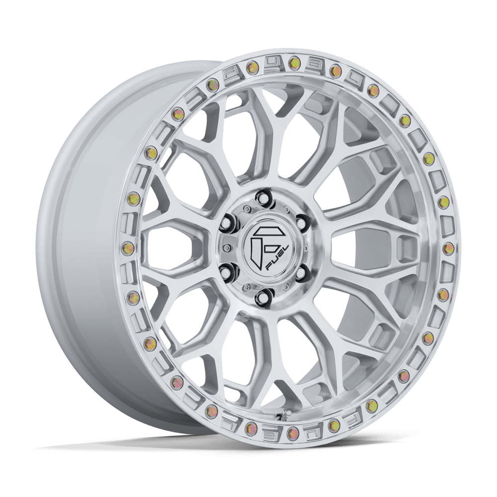 FUEL 1PC FC901 TALON 20X9 1 5X127 GLOSS SILVER W/ MACHINED FACE