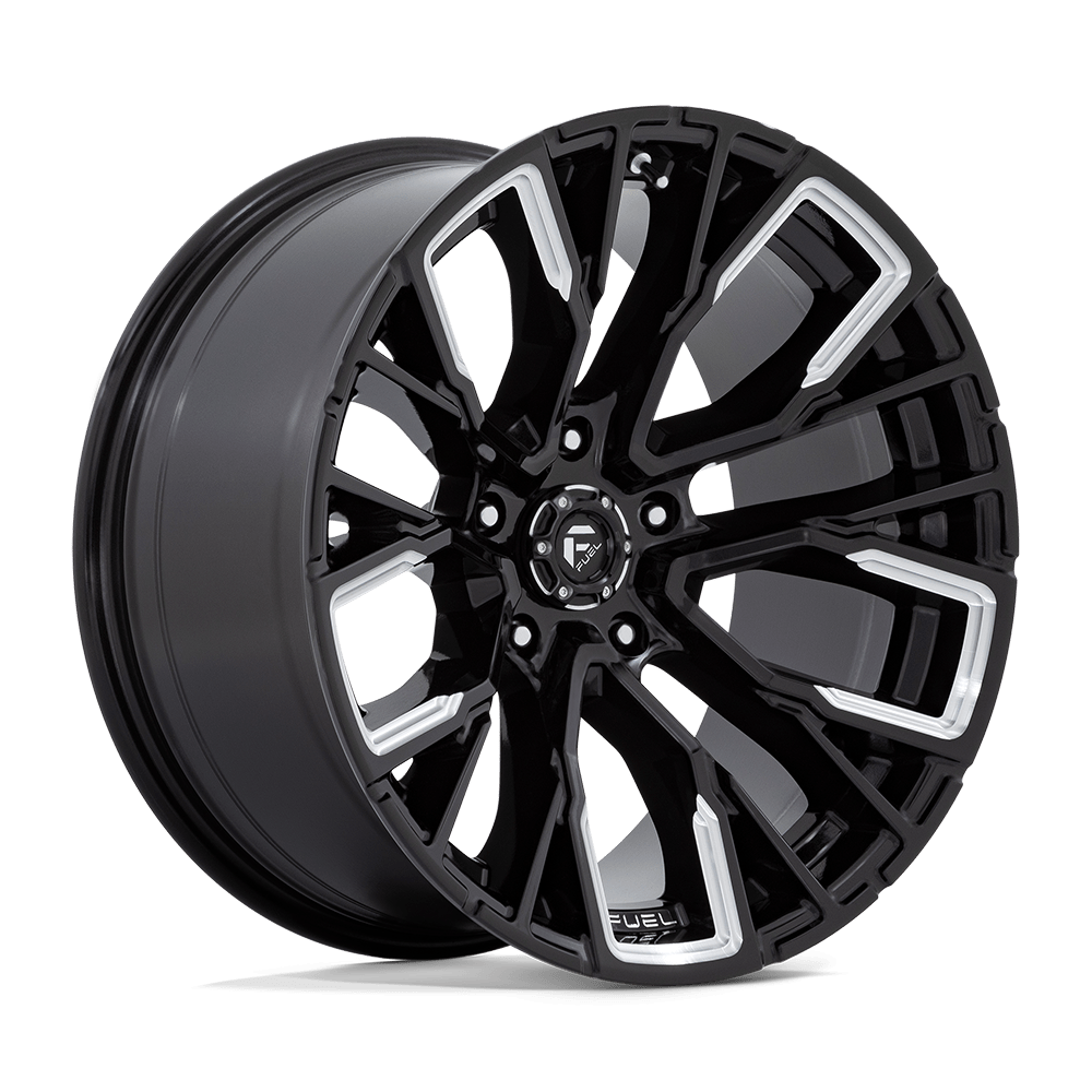 FUEL 1PC D849 REBAR 20X10 -18 5X127 GLOSS BLACK MILLED