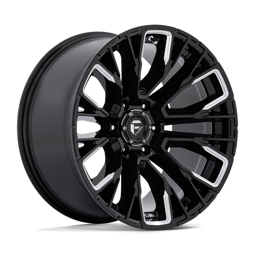 FUEL 1PC D849 REBAR 17X9 1 6X120 GLOSS BLACK MILLED