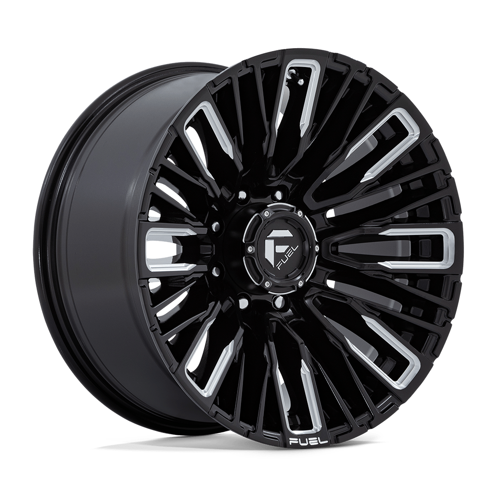 FUEL 1PC D849 REBAR 20X10 -18 8X180/8X7.1 GLOSS BLACK MILLED