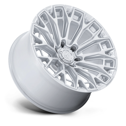 FUEL 1PC FC882 TRAX 17X9 20 6X139.7 GLOSS SILVER W/ MACHINED FACE