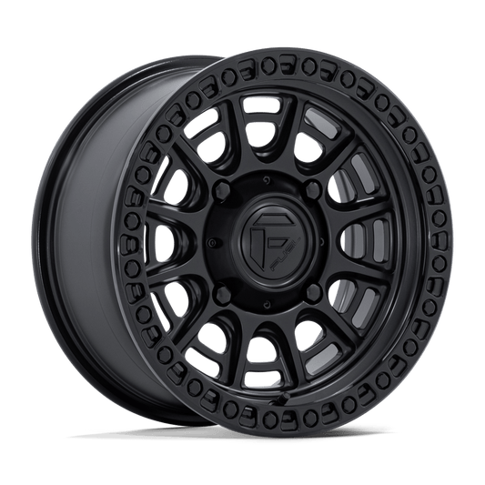 FUEL UTV FV832 CYCLE UTV 15x7 10 5x114.3 MATTE BLACK W/ GLOSS BLACK LIP