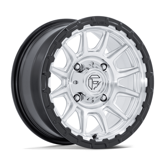 FUEL UTV FV866 PISTON UTV 15x7 10 4x110 HYPER SILVER MACH-FC M-BLK LIP
