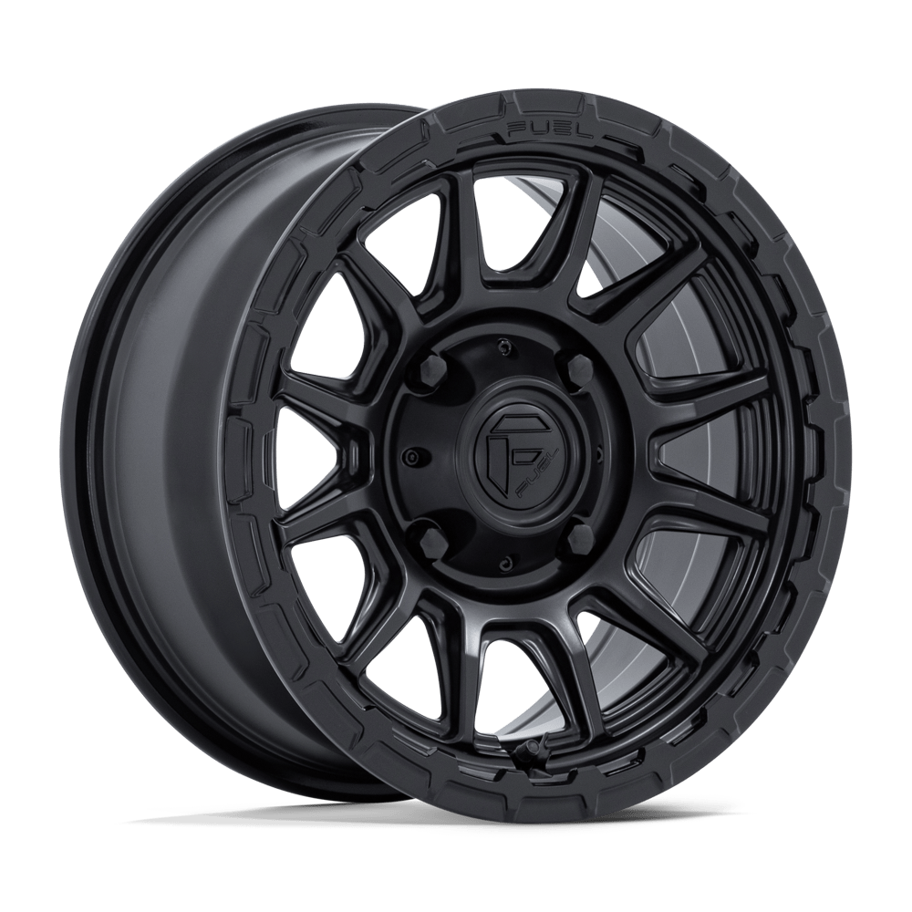 FUEL UTV FV866 PISTON UTV 15x7 10 4x156 MATTE BLACK W/ GLOSS BLACK LIP