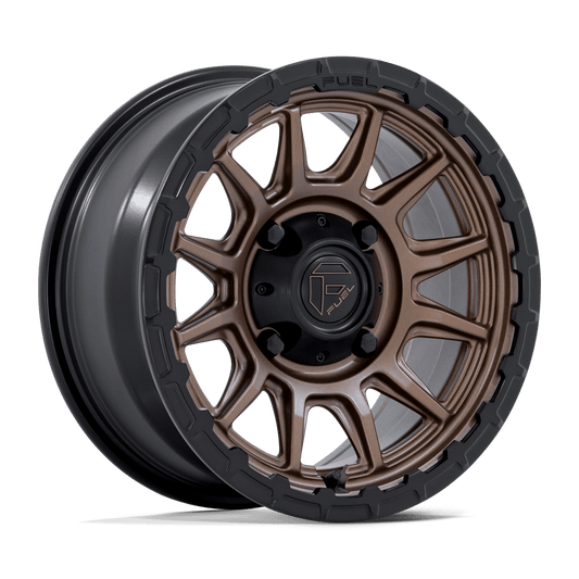 FUEL UTV FV866 PISTON UTV 15x7 10 4x137 MATTE BRONZE W MATTE BLACK LIP