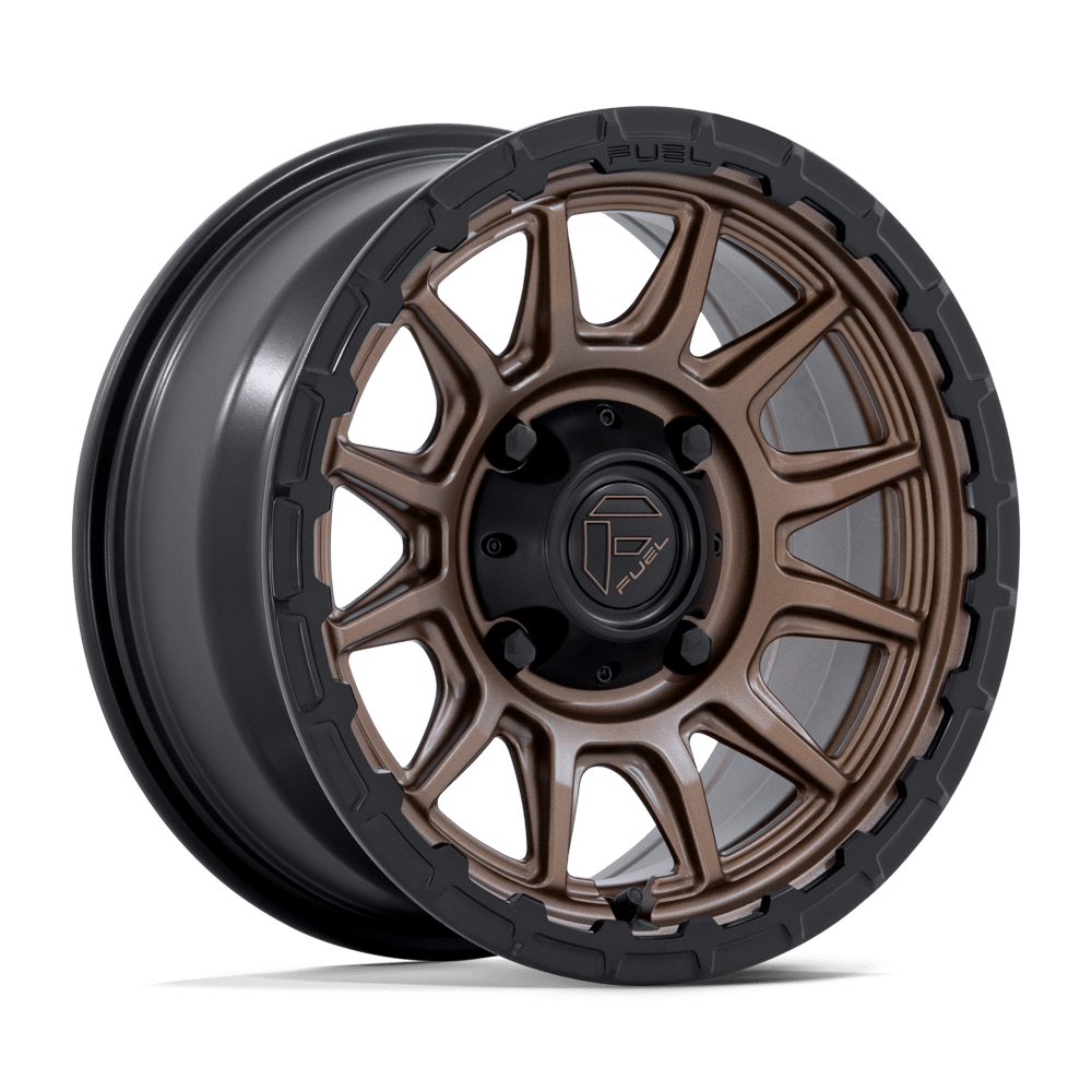 FUEL UTV FV866 PISTON UTV 15x7 38 4x137 MATTE BRONZE W MATTE BLACK LIP