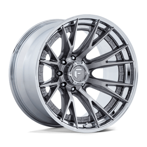 Fuel FC402 CATALYST - 22x10 -18mm 8x165.1 PLATINUM W/ CHROME LIP Wheel | FC402AP22108018N