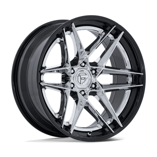 Fuel FC408 FLIGHT - 20x9 1mm 6x139.7 CHROME W/ GLOSS BLACK LIP Wheel | FC408PB20906801
