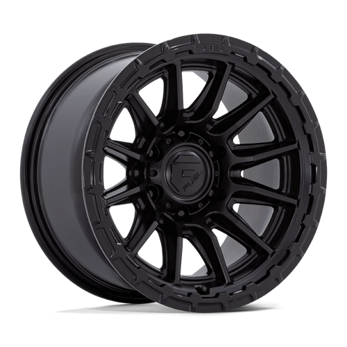 Fuel FC866 PISTON - 22x10 -18mm 6x139.7 BLACKOUT W/ GLOSS BLACK LIP Wheel | FC866MX22106818N