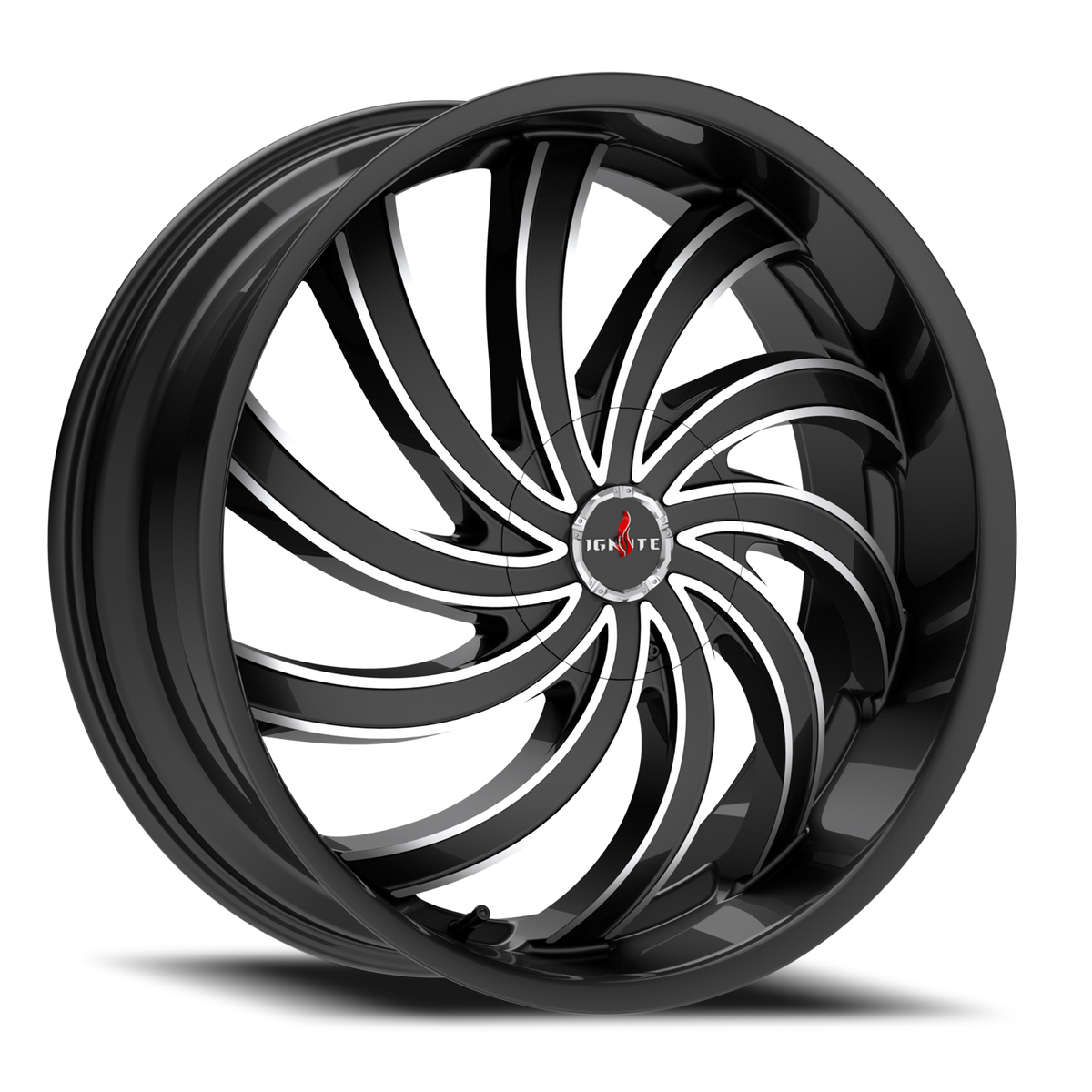 IGNITE G04 FLAME 20X8.5 35MM 5X112/5X115 GLOSS BLACK MILLED | G0408550235GBML