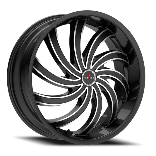 IGNITE G04 FLAME 20X8.5 35MM 5X112/5X115 GLOSS BLACK MILLED | G0408550235GBML