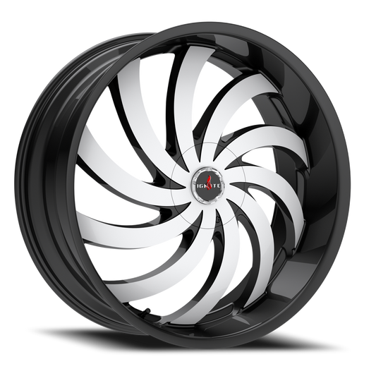 IGNITE G04 FLAME 20X8.5 35MM 5X108/5X114.3 GLOSS BLACK MACHINED | G0408550435GBM