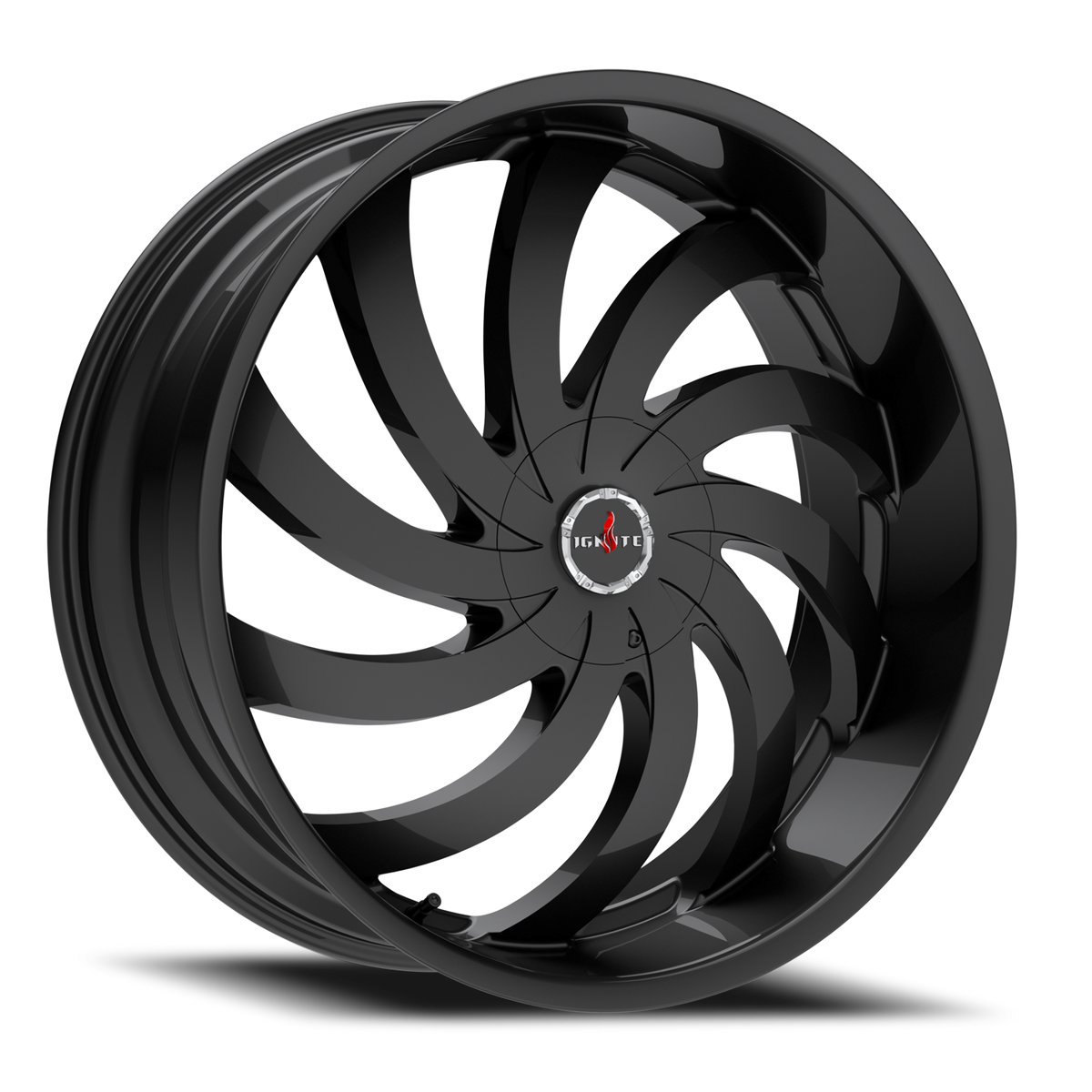 IGNITE G04 FLAME 20X8.5 35MM 5X114.3/5X120 ALL GLOSS BLACK | G0408550135GB
