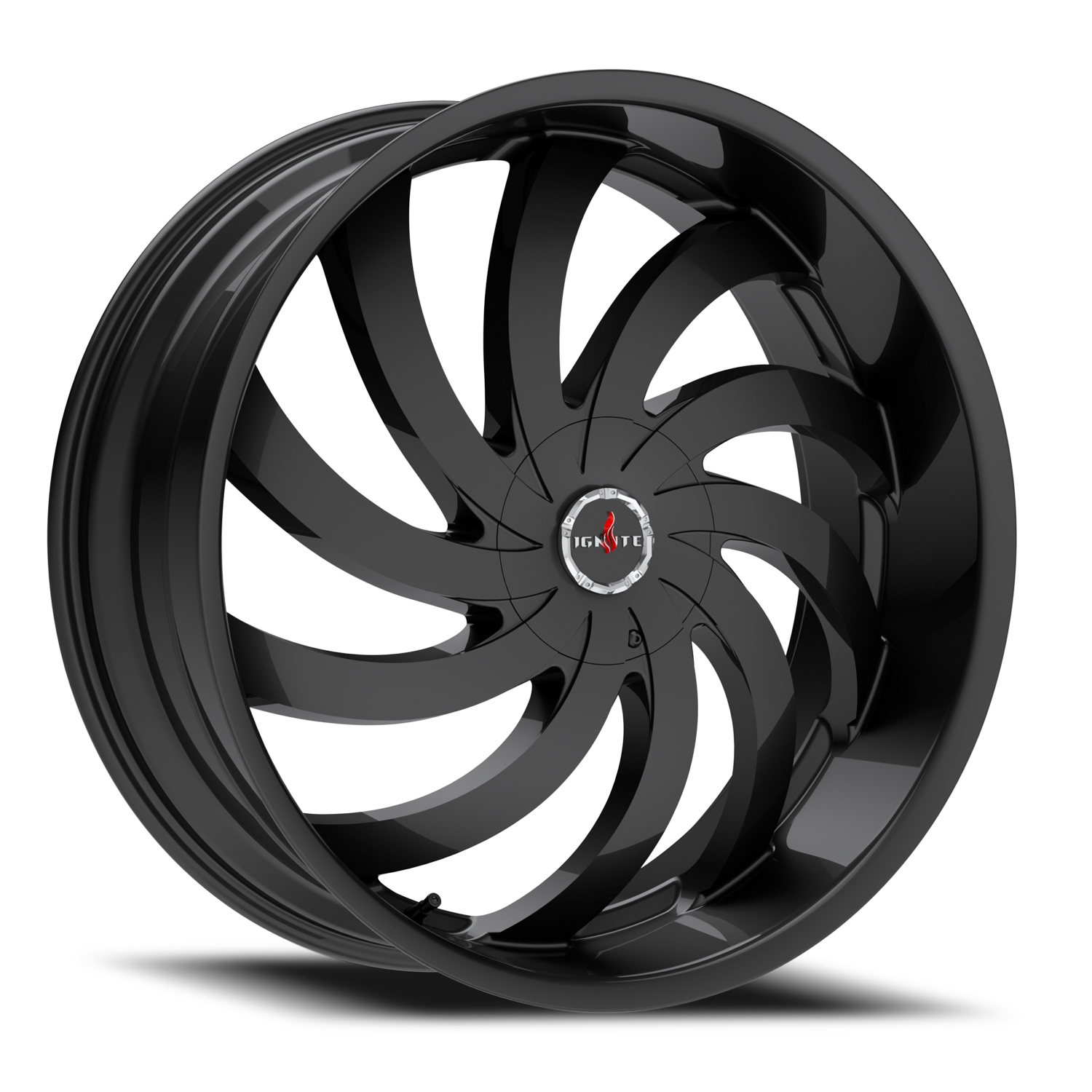 IGNITE G04 FLAME 20X8.5 35MM 5X114.3/5X120 ALL GLOSS BLACK | G0408550135GB