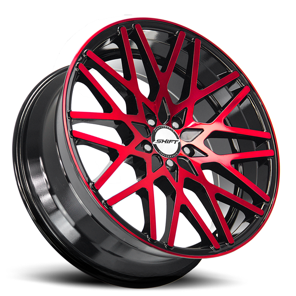 SHIFT H32 FORMULA 20X8.5 35MM 5X120 GLOSS BLACK CANDY RED MACHINE | H32052035GBMR