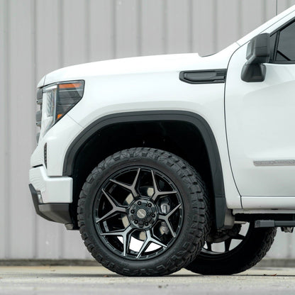 4Play 4P06 22x12 -44 6x135/6x139.7 Gloss Black with Brushed Spoke Faces