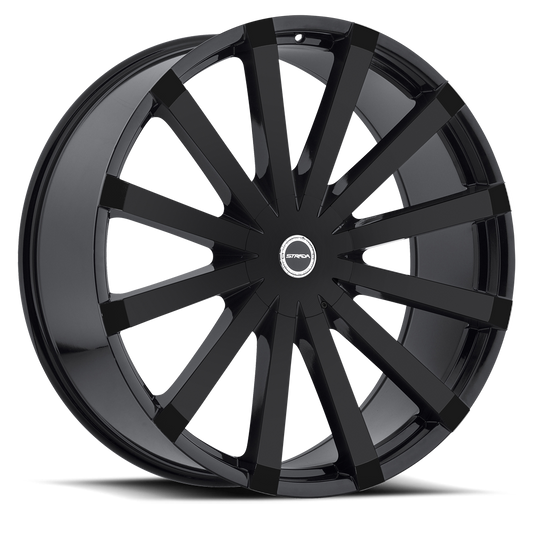 STRADA S50 GABBIA 24X10 30MM 6X135/6X139.7 ALL GLOSS BLACK | S50460730GB