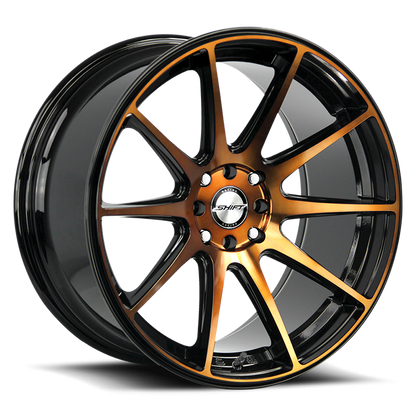 SHIFT H34 GEAR 18X9 30MM 4X100/4X114.3 BLACK MACHINED BRONZE | H34840030BMBZ