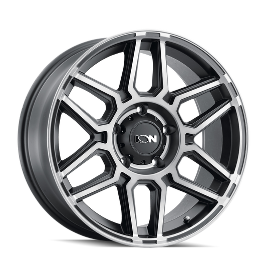 ION 146 20X10 -19 5x127 MATTE BLACK W/MACHINED DART TINT