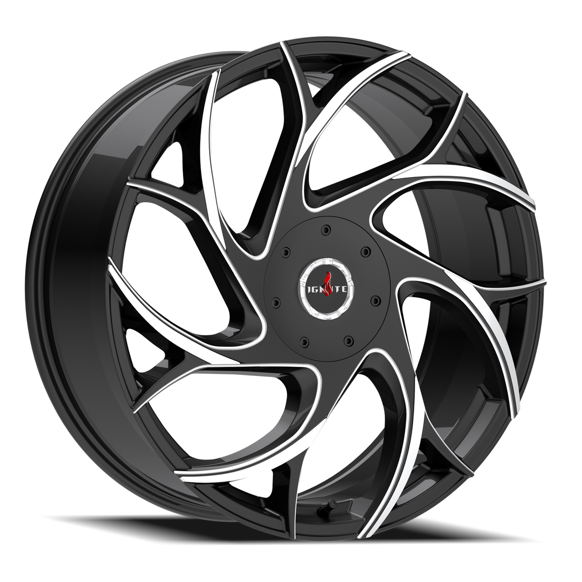 IGNITE G02 INFERNO 24X9.5 15MM 5X115/5X120 GLOSS BLACK MILLED TIPS | G0249551615GBMLT