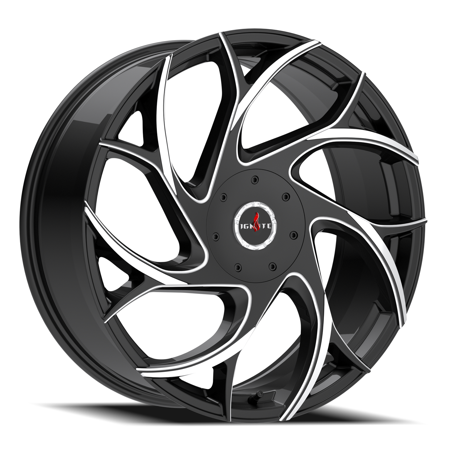 IGNITE G02 INFERNO 24X9.5 15MM 5X115/5X120 GLOSS BLACK MILLED TIPS | G0249551615GBMLT