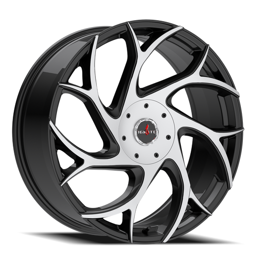 IGNITE G02 INFERNO 24X8.5 35MM 5X112/5X115 GLOSS BLACK MACHINED | G0248550235GBM