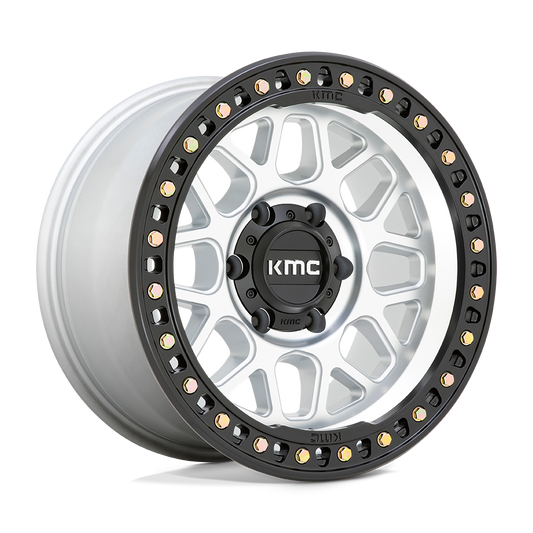 KMC KM549 GRS 18X8.5 0 6X139.7 MACHINED WITH SATIN BLACK LIP
